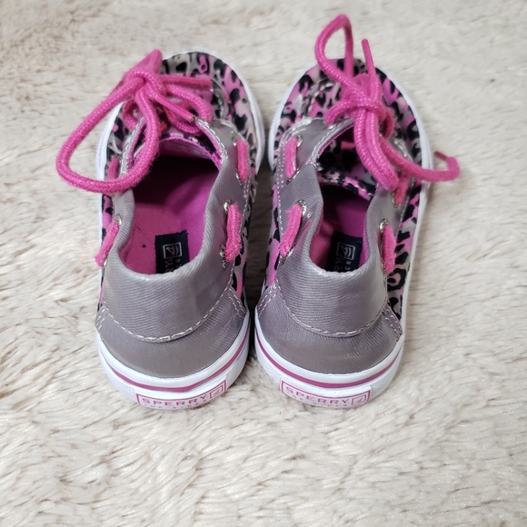 Sperry Bahama stone pink plaid leopard print shoes - Picture 8 of 8
